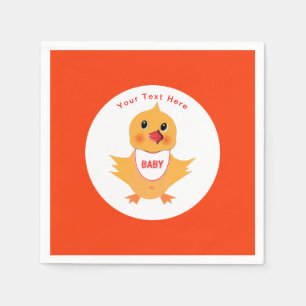 Chicken Yellow Baby Chick Personalized Napkin