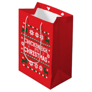 Chickenleigh Its Christmas Funny Xmas Chicken  Medium Gift Bag