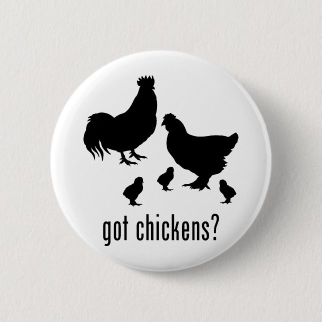 Chickens 2 Inch Round Button (Front)