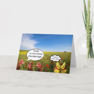 Chickens and Easter eggs Card