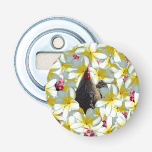 Chickens And Frangipani Flowers, Bottle Opener