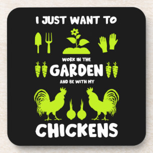 Chickens And Gardening Coaster