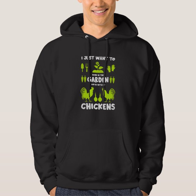 Chickens And Gardening Hoodie (Front)