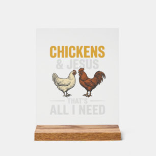 Chickens And Jesus Vintage Farm Faith Shirt_1 Acrylic Sign