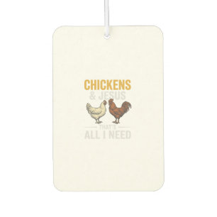 Chickens And Jesus Vintage Farm Faith Shirt_1 Air Freshener