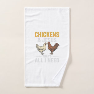 Chickens And Jesus Vintage Farm Faith Shirt_1 Hand Towel