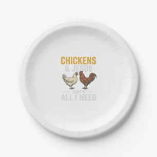 Chickens And Jesus Vintage Farm Faith Shirt_1 Paper Plate