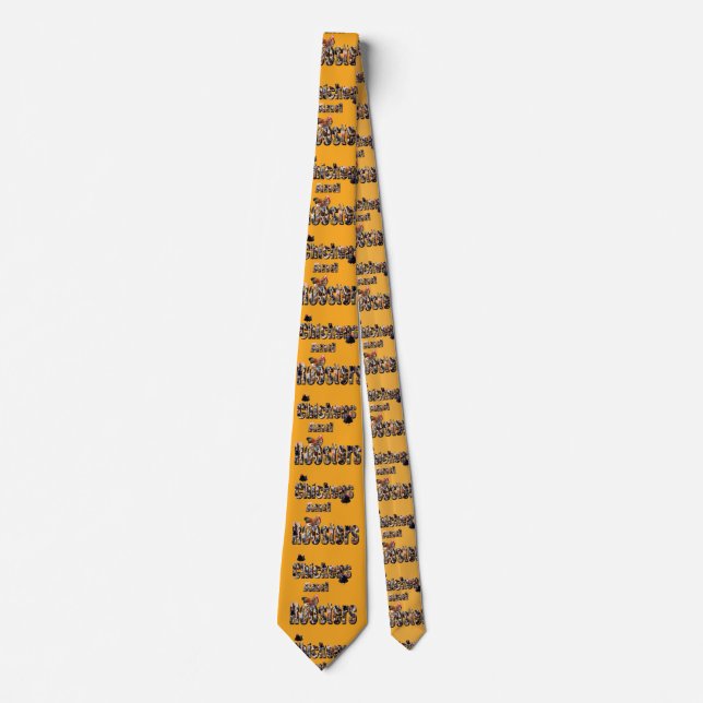 Chickens And Roosters Picture logo, Tie (Front)
