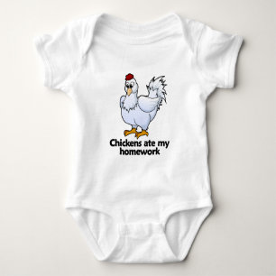 Chickens ate my homework baby bodysuit