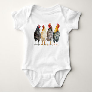 Chickens Baby Farmer Bodysuit