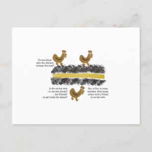 Chickens Cross the Road Postcard