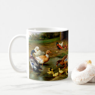 Chickens Ducks And Ducklings At The Farm Coffee Mug