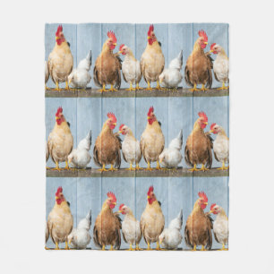 Chickens Galore Fleece Blanket