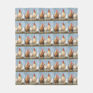 Chickens Galore Fleece Blanket