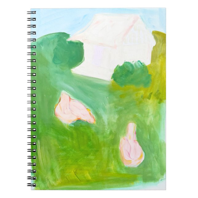 Chickens Grazing Notebook (Front)