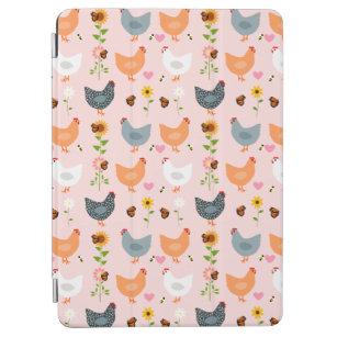 Chickens in Flowers iPad Smart Cover