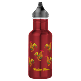 Chickens Kid Water Bottle with Name
