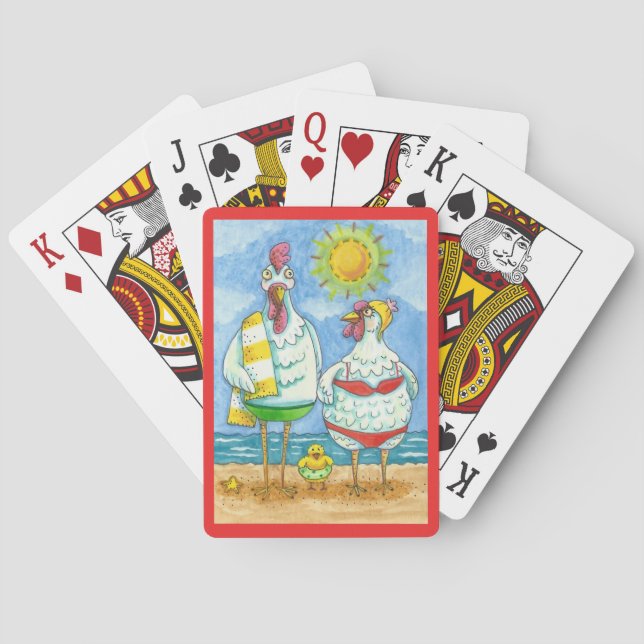 CHICKENS OF THE SEA, FAMILY FUN CARTOON Funny Playing Cards (Back)