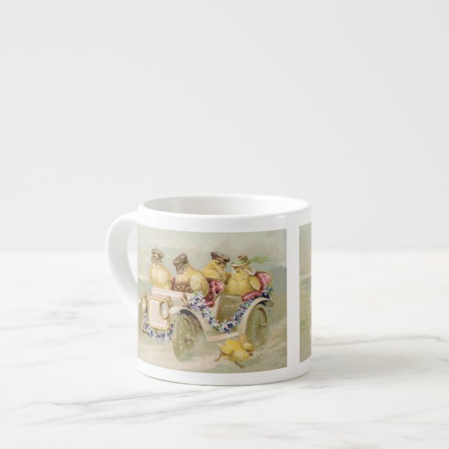 Chickens on the Run - Cute Vintage Art Mug (Front Left)