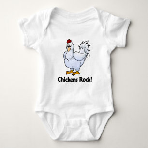 Chickens Rock! Baby Bodysuit