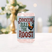 Chickens Rule the Roost Rustic Farm Illustration