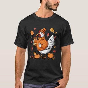 Chickens Wearing Sweater Coffee Thanksgiving Autum