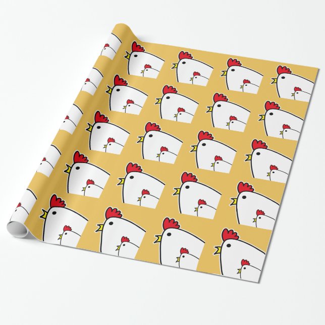 Chickens Wrapping Paper (Unrolled)