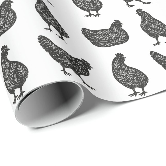 Chickens Wrapping Paper (Roll Corner)