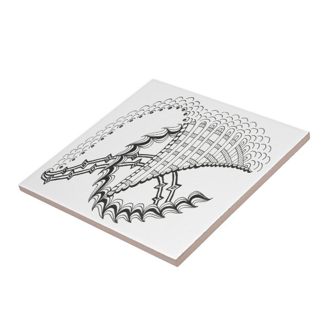 Chickenwheel Abstract Doodle Tile (Side)