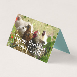 Chickers Roosters Joyer de nous Carte d'anniversai