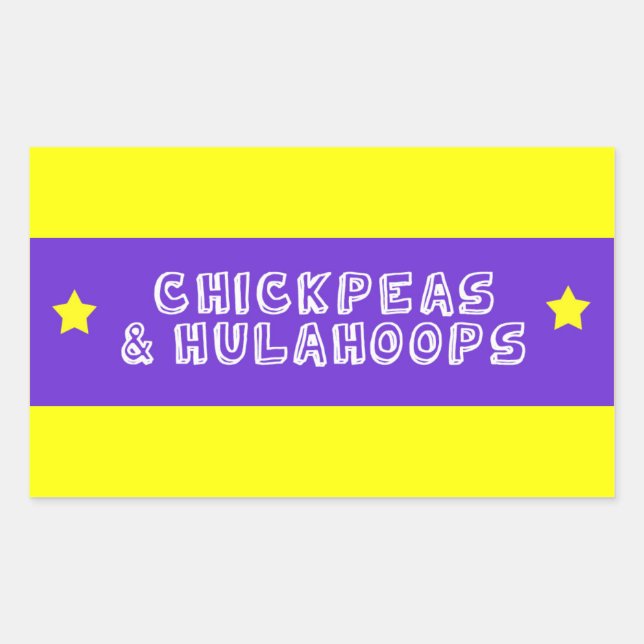 Chickpeas and Hulahoops Sticker (Front)