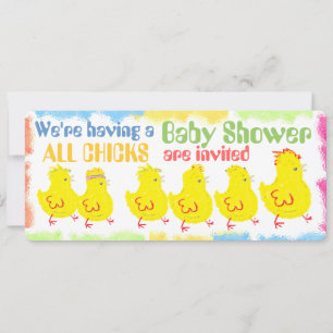 Chicks 2 Baby Shower Invitation