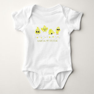 Chicks and Duckling Counting My Chickens Saying Baby Bodysuit