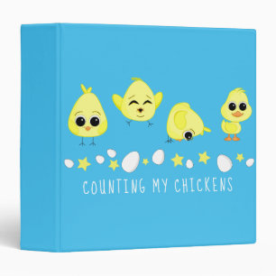 Chicks and Duckling Counting My Chickens Saying Binder