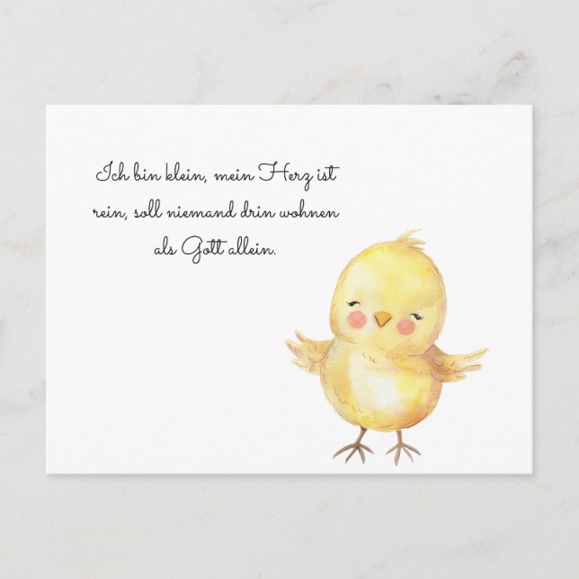chicks bed postcard (Front)