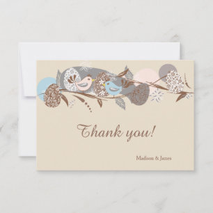 Chicks Couple Pink and Blue Thank You Card