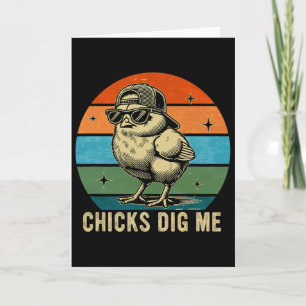 Chicks Dig Me Easter Toddler Boys Men Happy Easter Card