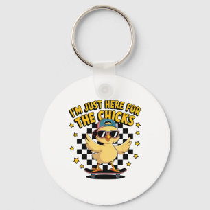 Chicks Dig Me Easter Toddler Boys Men Happy Easter Keychain