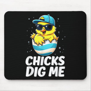 Chicks Dig Me Easter Toddler Boys Men Happy Easter Mouse Pad