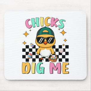 Chicks Dig Me Easter Toddler Boys Men Happy Easter Mouse Pad