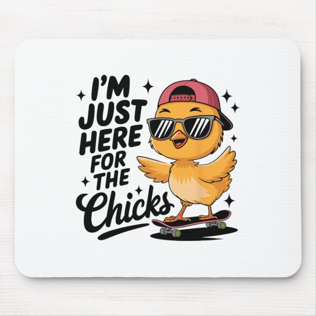 Chicks Dig Me Easter Toddler Boys Men Happy Easter Mouse Pad (Front)