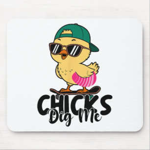 Chicks Dig Me Easter Toddler Boys Men Happy Easter Mouse Pad