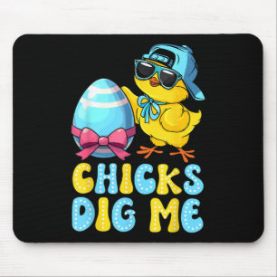 Chicks Dig Me Easter Toddler Boys Men Happy Easter Mouse Pad