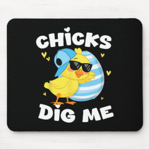 Chicks Dig Me Easter Toddler Boys Men Happy Easter Mouse Pad