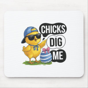 Chicks Dig Me Easter Toddler Boys Men Happy Easter Mouse Pad