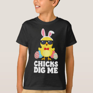Chicks Dig Me Easter Toddler Boys Men Happy Easter T-Shirt