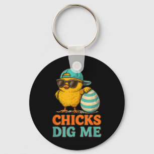 Chicks Dig Me Easter Toddler For Men, Boys, And Ki Keychain