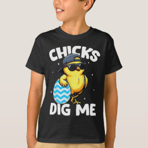 Chicks Dig Me Shirts Kids Boys Toddler Happy Easte