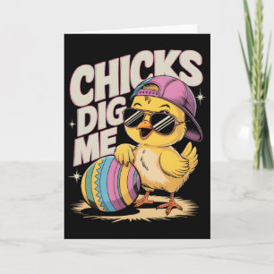 Chicks Dig Me Toddler Boy Easter Boys Easter Toddl Card