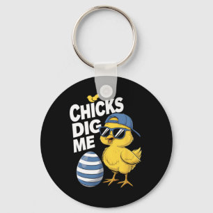 Chicks Dig Me Toddler Boy Easter Boys Easter Toddl Keychain